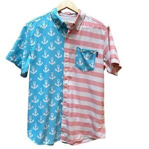 Simply Southern Life Of The Party Button Front Shirt USA 4th of‎ July Party SM